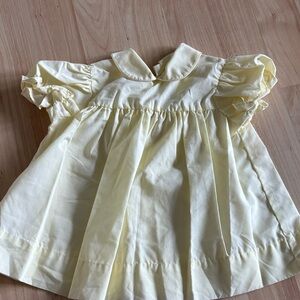 Yellow Baby Dress with Peter Pan Collar